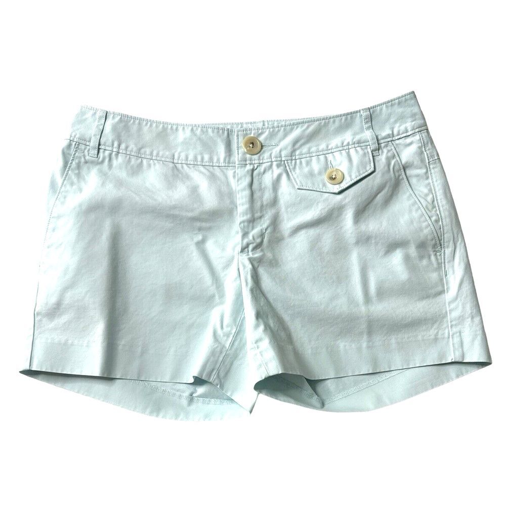 Banana Republic Women's City Cotton Chino Shorts - Baby Blue, Size‎ 6
